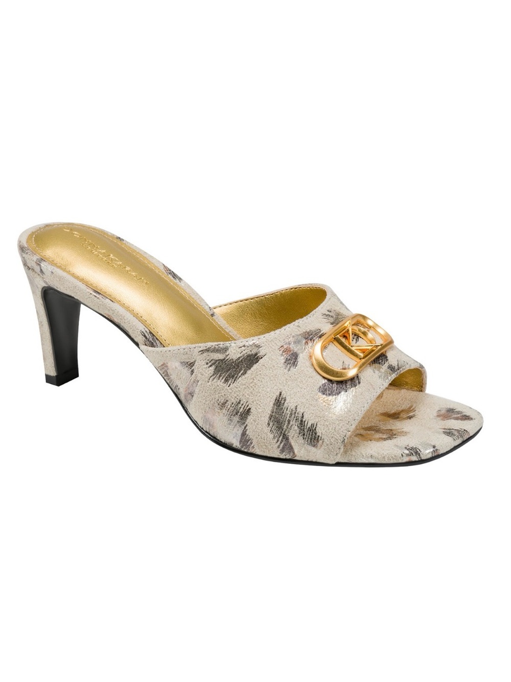 NIB Donna Karan Women's Byrony Slip-On Sandals. Size 8.5. Leopard.